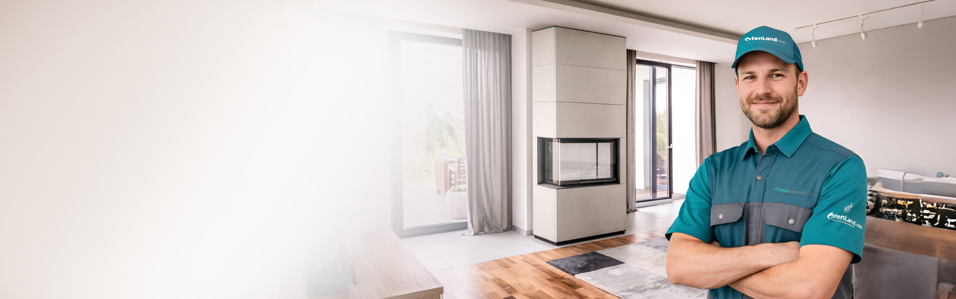 Modernes Wohnzimmer mit Kaminofen