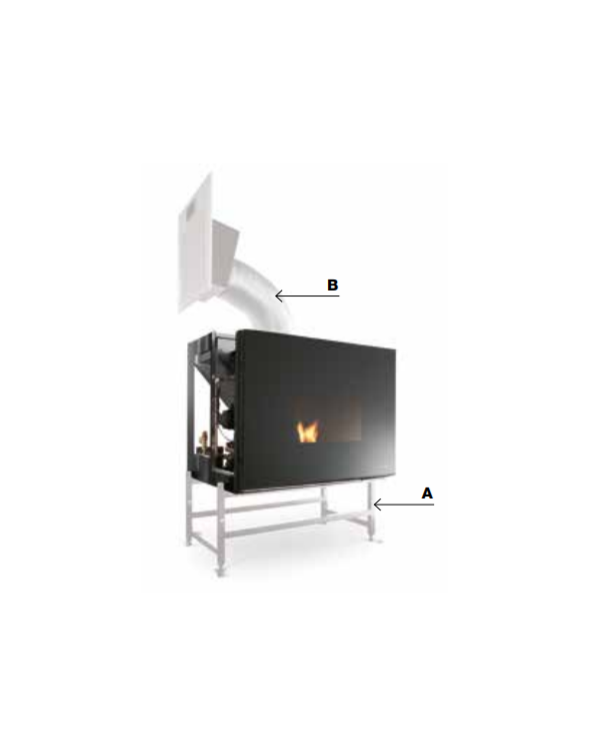 Pelleteinsatz Palazzetti wasserführend IDRO 18 kW