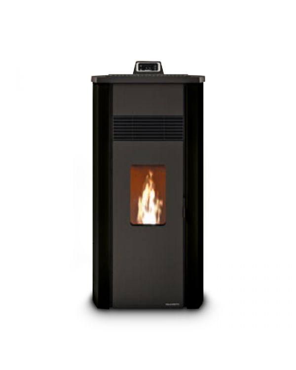  Pelletsofen Palazzetti Lia Stahl 8 kW mit Abdeckplatte aus Gusseisen
