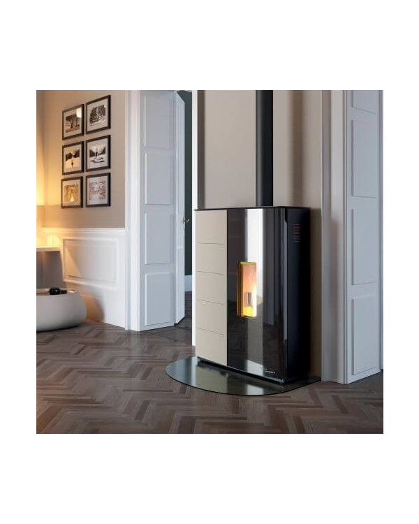 Pelletofen Palazzetti Twiggy US Stahl Caffelatte 10 kW