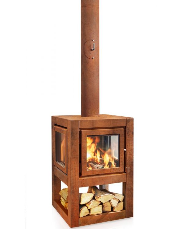 gartenkamin holz