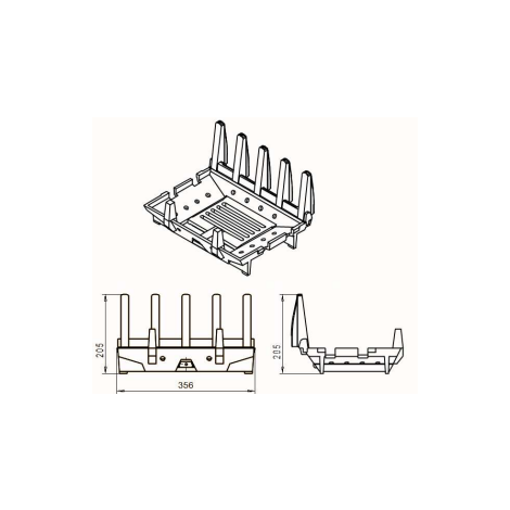 NunnaUuni  Ersatzteil Rost AG4 355 x 340 mm  Leila, Lydia + Wilma Tunnel