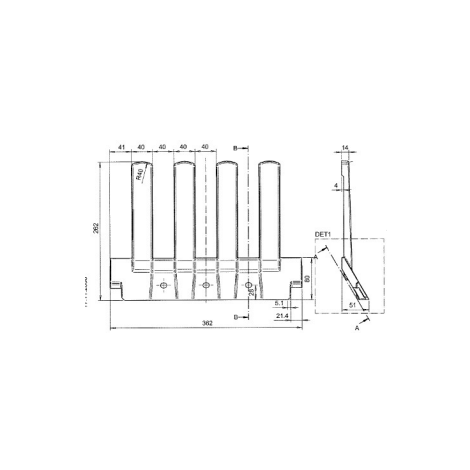 NunnaUuni - Ersatzteile - 4 Zack GF1/GF2 362 x 262 mm Rückwand 