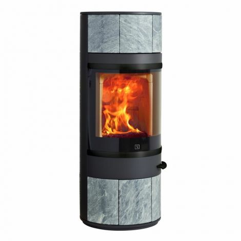 Kaminofen Rund Scan 83-5 Speckstein 5 kW modern hochwertig 