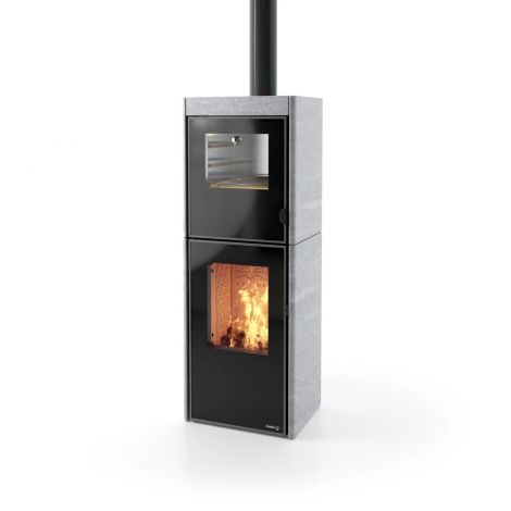 Kaminofen mit Backfach für moderne häuse