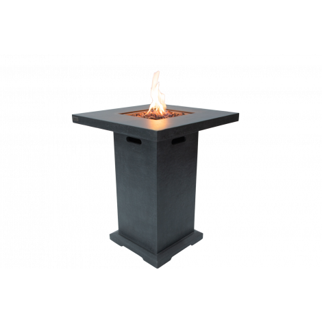 Garten Stehtisch Gas MONTREALl mit Feuer aus Zement 87 x 87 x 106 cm