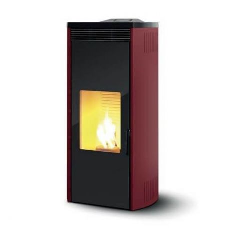 Pelletofen Palazzetti Ecofire Giorgia Pro 2 9 kW rot stahl