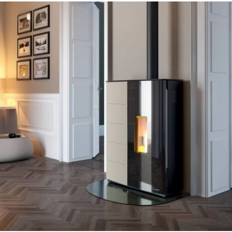 Pelletofen Palazzetti Twiggy US Stahl Caffelatte 10 kW